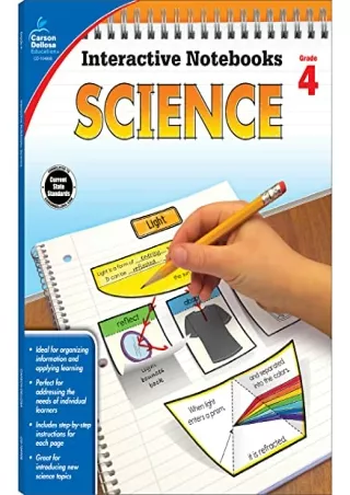 Read ebook [PDF] Carson Dellosa | Science Interactive Notebook | 4th Grade, 96pgs (Interactive