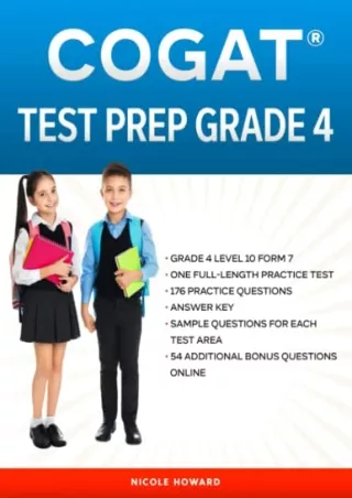 [READ DOWNLOAD] COGAT® TEST PREP GRADE 4: Grade 4, Level 10, Form 7, One Full Length Practice