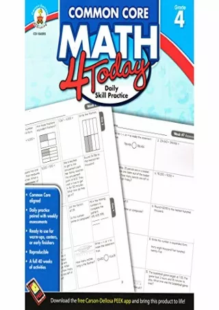 $PDF$/READ/DOWNLOAD Common Core Math 4 Today, Grade 4 (Common Core 4 Today) (Volume 7)