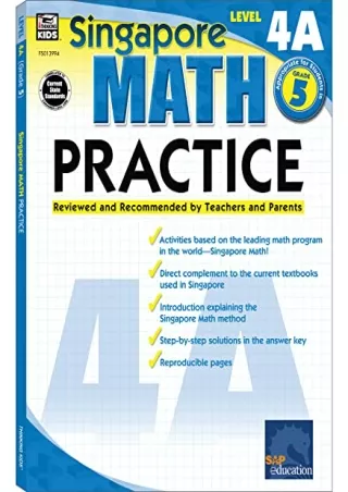 PDF_ Singapore Math Level 4A 5th Grade Math Workbooks, Singapore Math Grade 5,