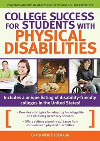 [PDF] DOWNLOAD College Success for Students With Physical Disabilities