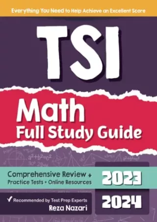 READ [PDF] TSI Math Full Study Guide: Comprehensive Review   Practice Tests   Online