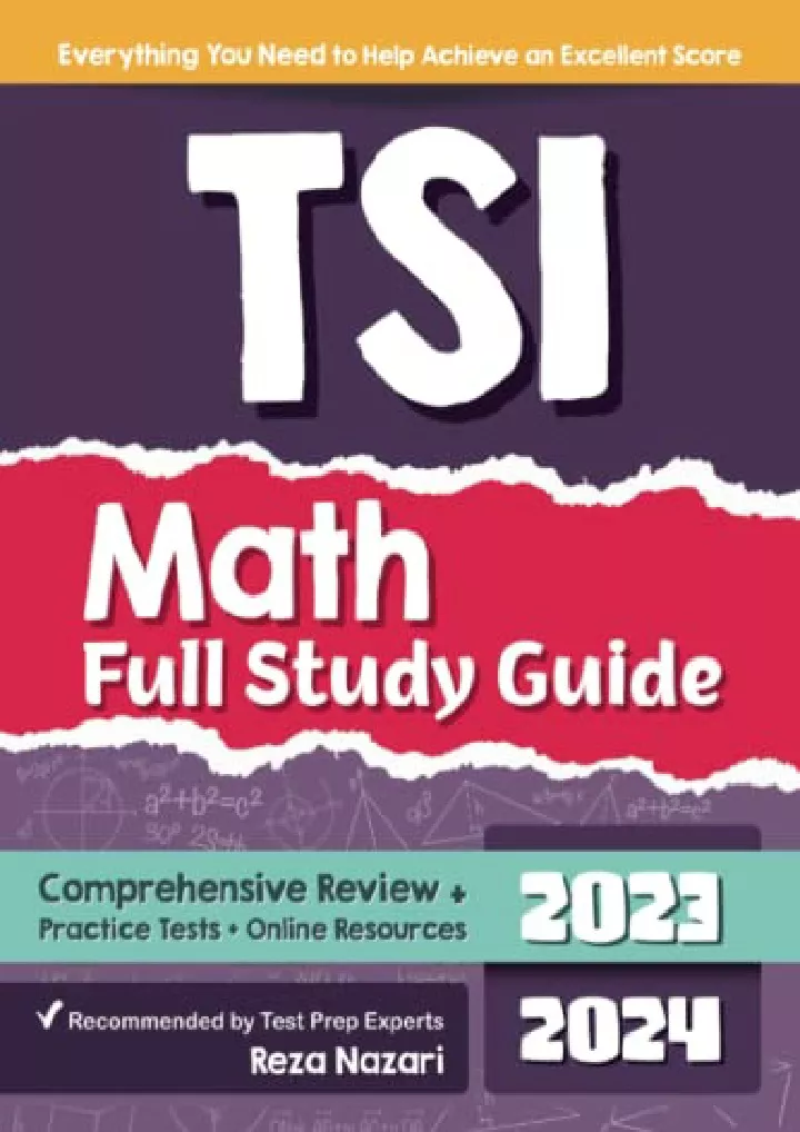 PPT READ [PDF] TSI Math Full Study Guide Comprehensive Review