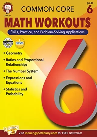 [PDF READ ONLINE] Mark Twain - Common Core Math Workouts, Grade 6