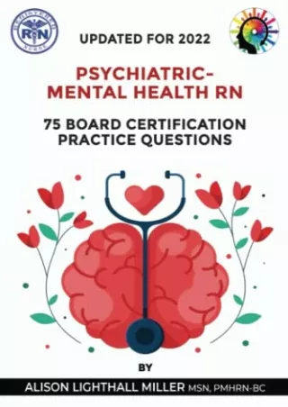 Download Book [PDF] Psychiatric Mental Health RN: ANCC Board Certification Practice Questions