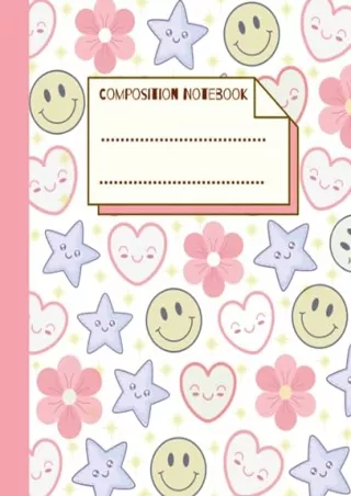 PDF/READ Composition Notebook Wide Ruled: Cute Composition Notebooks For Teen Girls
