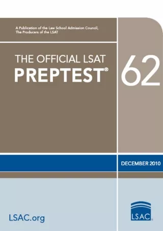 $PDF$/READ/DOWNLOAD The Official LSAT PrepTest 62--December 2010 LSAT (Official LSAT PrepTests)