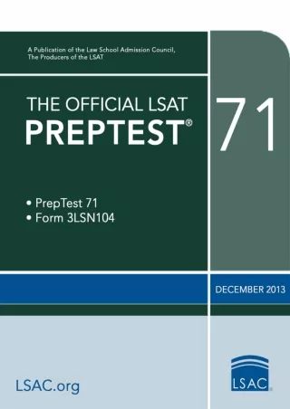[PDF READ ONLINE] The Official LSAT PrepTest 71--December 2013 (Official LSAT PrepTests)
