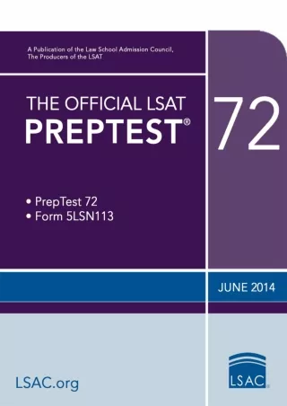 [PDF] DOWNLOAD The Official LSAT PrepTest 72--October 2012: June 2014 LSAT (Official LSAT
