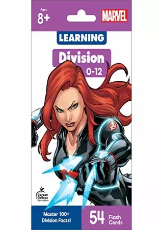 Read ebook [PDF] Marvel Division Flash Cards for Kids Ages 8 , Division Flash Cards for 3rd