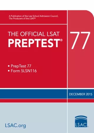 [READ DOWNLOAD] The Official LSAT PrepTest 77