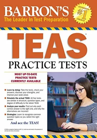 Read ebook [PDF] Barron's TEAS Practice Tests: with Bonus Online Tests (Barron's Test Prep)