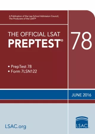 get [PDF] Download The Official LSAT PrepTest 78 (Official LSAT PrepTests)