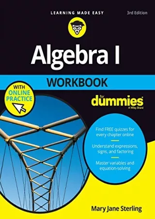 Download Book [PDF] Algebra I Workbook For Dummies