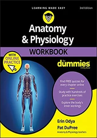 Read ebook [PDF] Anatomy & Physiology Workbook For Dummies with Online Practice