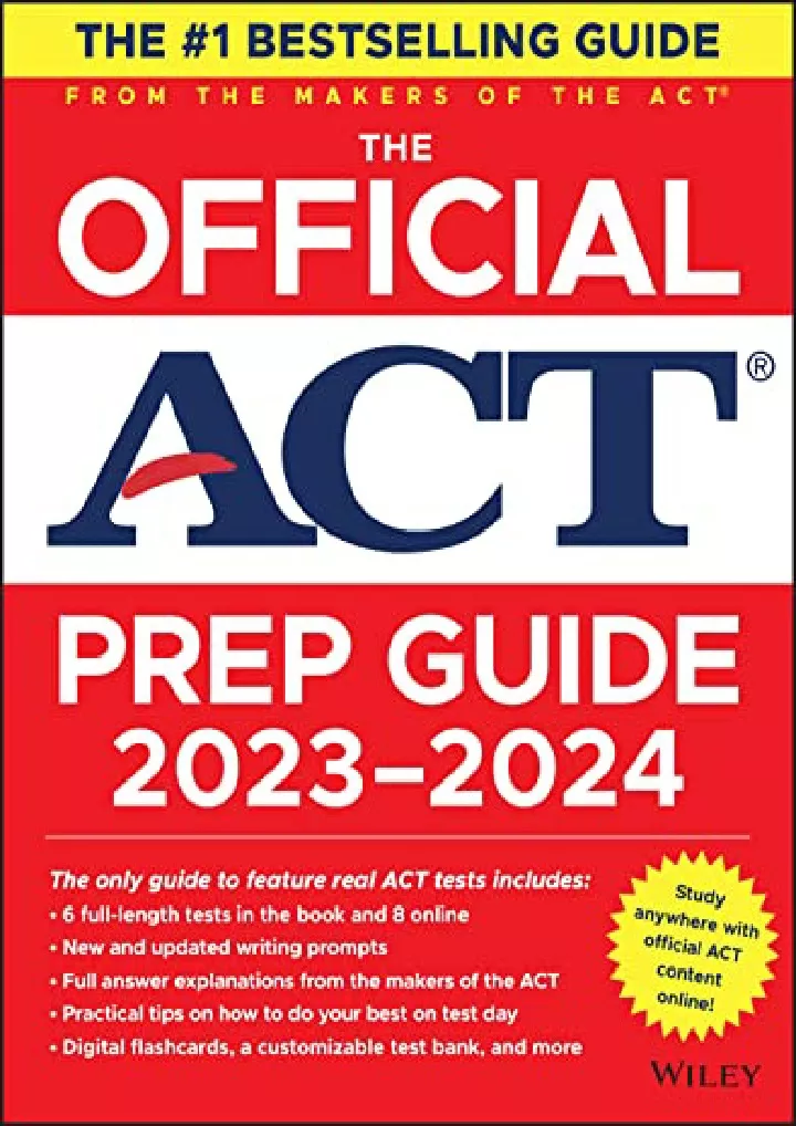 PPT [READ DOWNLOAD] The Official ACT Prep Guide 20232024 Book 8