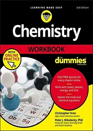 [PDF READ ONLINE] Chemistry Workbook For Dummies with Online Practice