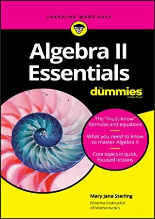 DOWNLOAD/PDF Algebra II Essentials For Dummies