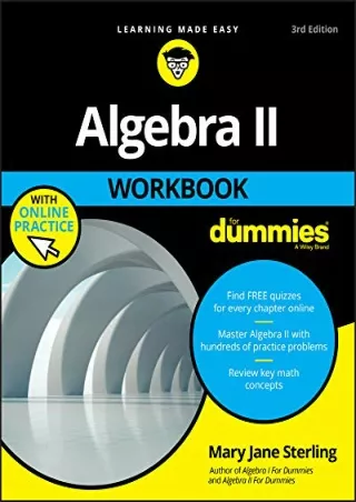 get [PDF] Download Algebra II Workbook For Dummies
