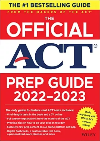 [PDF READ ONLINE] The Official ACT Prep Guide 2022-2023, (Book   Online Course)