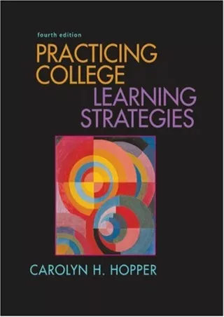 [PDF READ ONLINE] Practicing College Learning Strategies