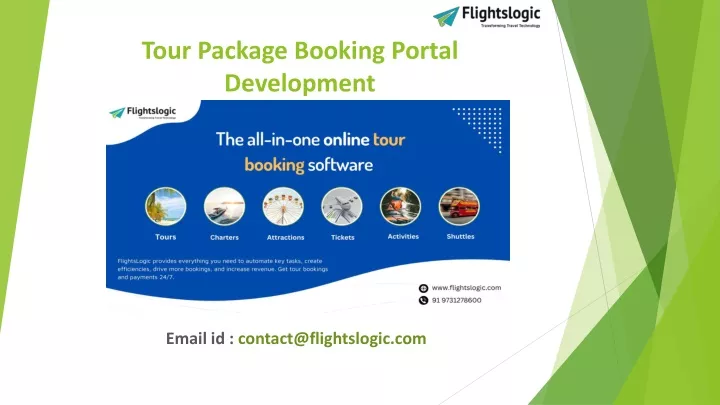 tour package booking portal development