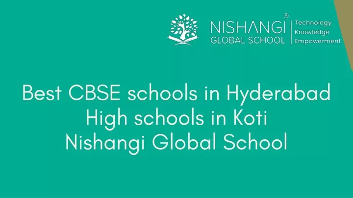 best cbse schools in hyderabad high schools