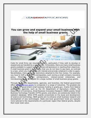 Small business grants