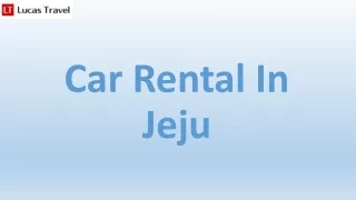 Car Rental In Jeju