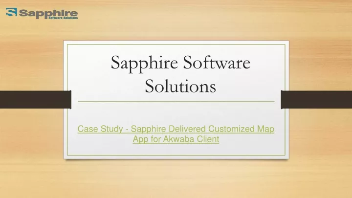 sapphire software solutions