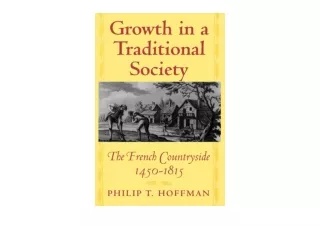 Ebook download Growth in a Traditional Society The French Countryside 1450 1815