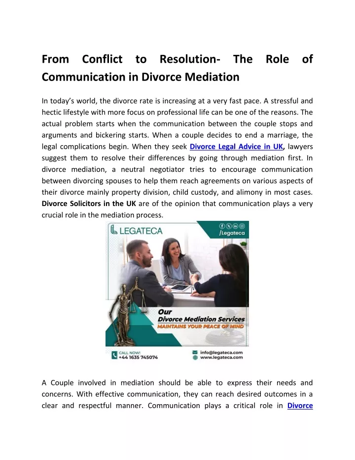 from conflict to resolution the role