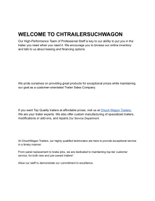welcome to chtrailersuchwagon