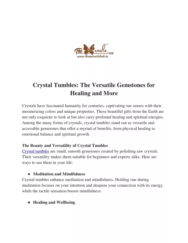 crystal tumbles the versatile gemstones