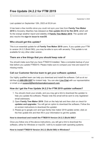 free update 24 2 2 for ftm 2019
