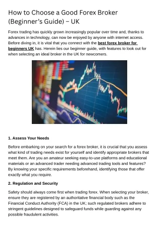 How to Choose a Good Forex Broker (Beginner’s Guide) – UK