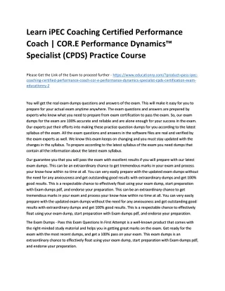 learn ipec coaching certified performance coach