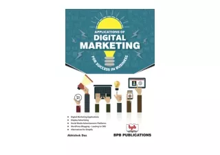 Kindle online PDF Applications of Digital Marketing For Success in Business free