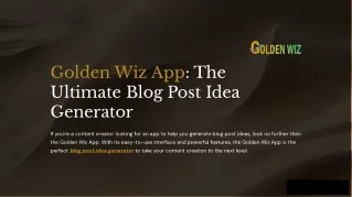 Golden-Wiz-App-The-Ultimate-Blog-Post-Idea-Generator