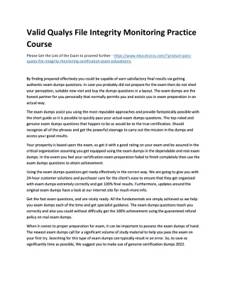 valid qualys file integrity monitoring practice