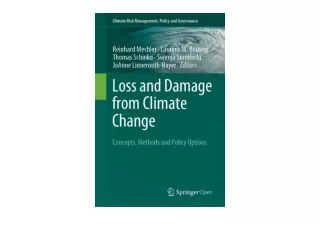 Download Loss and Damage from Climate Change Concepts Methods and Policy Options