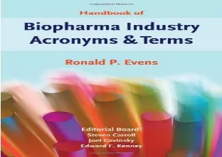 DOWNLOAD BOOK [PDF] Handbook Of Biopharma Industry Acronyms & Terms