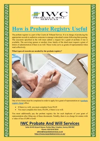 How is Probate Registry Useful