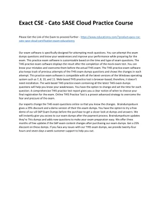 exact cse cato sase cloud practice course