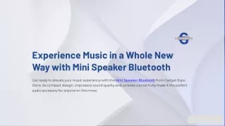 Experience Music in a Whole New Way with Mini Speaker Bluetooth