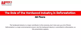 The Role of the Hardwood Industry in Reforestation |AA Floors