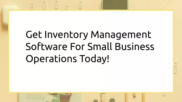get inventory management software for small