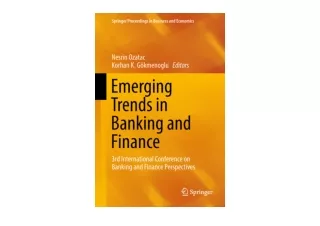 Ebook download Emerging Trends in Banking and Finance 3rd International Conferen