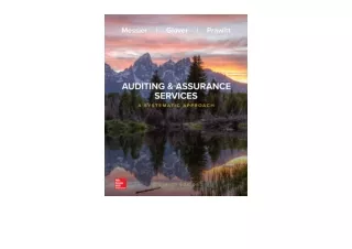 PDF read online Auditing Assurance Services A Systematic Approach unlimited