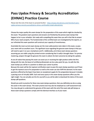 pass updox privacy security accreditation ehnac